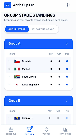 Schedule World Cup 2026 Screenshot 0
