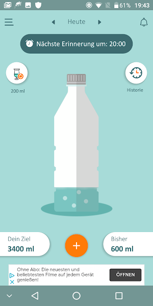Trinken Erinnerung Wasser Screenshot 0