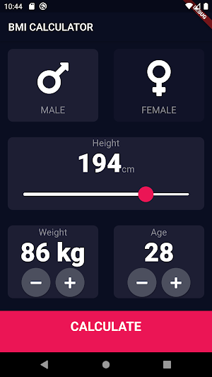 BMI Calculator Screenshot 0