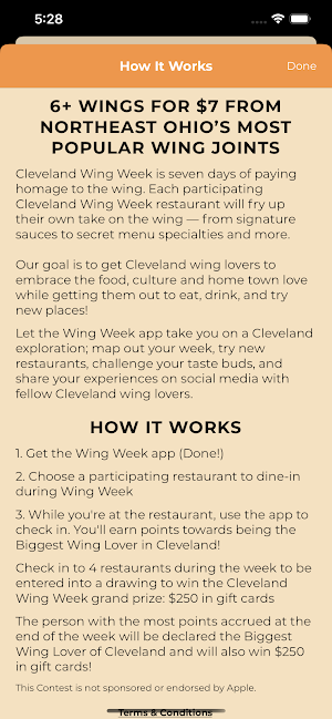 Cleveland Wing Week Screenshot 1