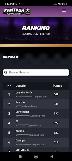Fantasy FUTVE Screenshot 1