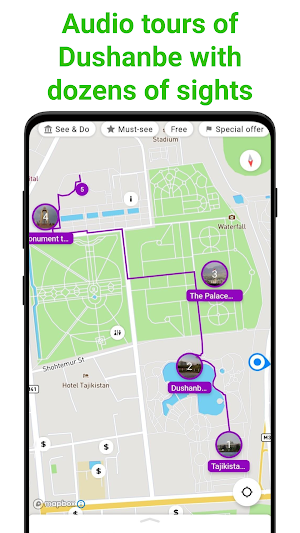 Dushanbe Tour Guide:SmartGuide Screenshot 0