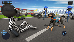 Stickman Police Dog Chase Crime Simulator Screenshot 0