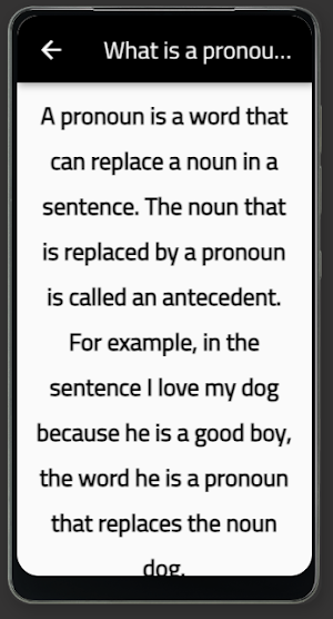 types of  pronoun Screenshot 0