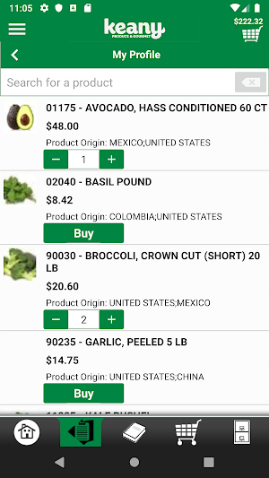 Keany Mobile Ordering Screenshot 1