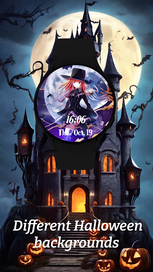 Anime Halloween Watch Face v2 Screenshot 0