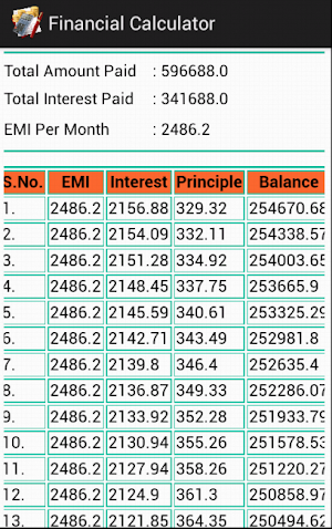 Financial Calculator Screenshot 2