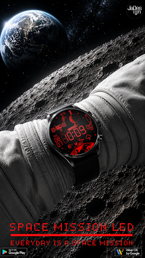 Space Mission LED Watch Face Screenshot 0