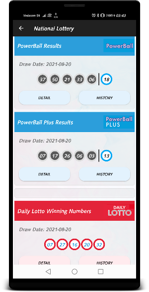 Lotto Results Screenshot 2