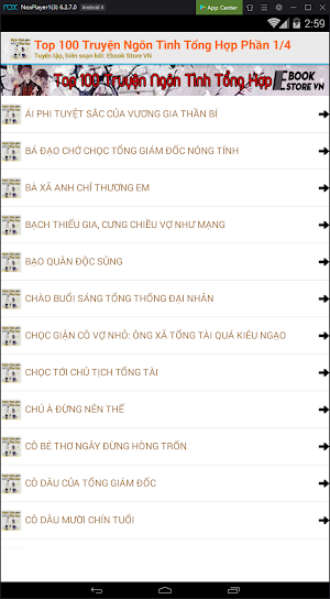 Top 100 Truyện Ngôn Tình Tổng Hợp 1/4 Screenshot 2