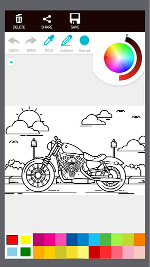 Motor Harley Coloring Book Screenshot 3