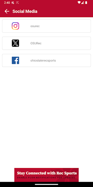 Ohio State Recreational Sports Screenshot 1