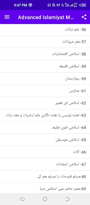 Islamiyat Advanced MCQs Screenshot 3