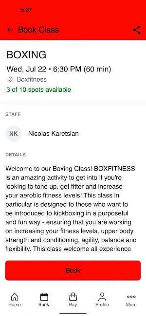 BOXFITNESS Screenshot 2
