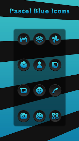 Pastel Blue On Gray Icons Screenshot 0