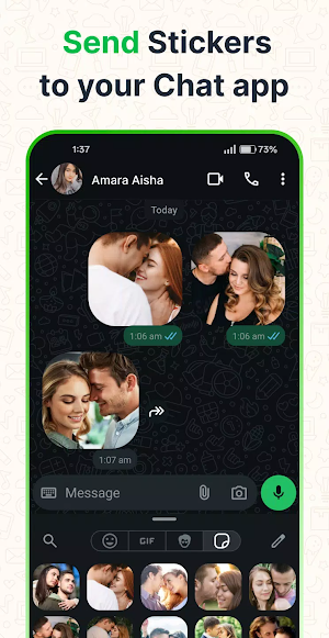 Romantic Stickers: WASticker Screenshot 1