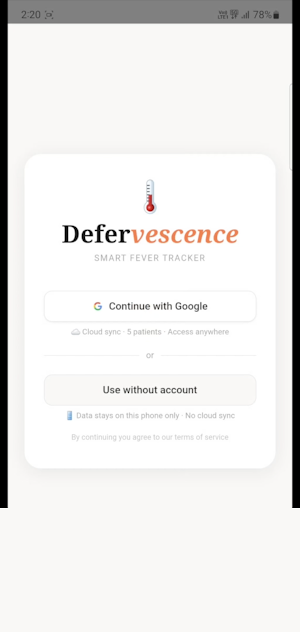 Defervescence: Fever Tracker Screenshot 0