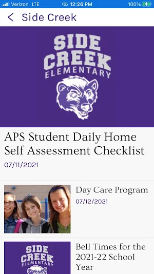 Side Creek Elementary Screenshot 2