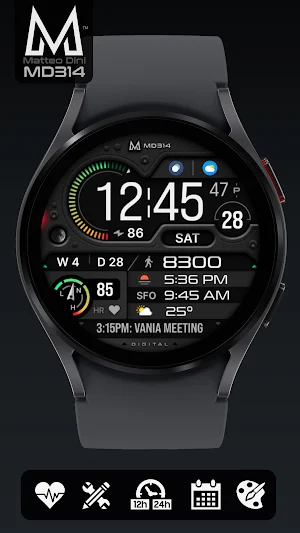 MD314 Digital Watch Face Screenshot 0