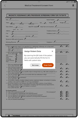 eHealth Patient Consent Screenshot 2