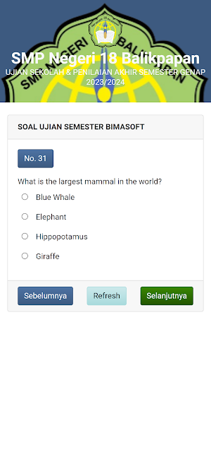 Exam SMP Negeri 18 Balikpapan Screenshot 2