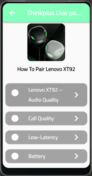 Thinkplus Live pods XT92 Guide Screenshot 3