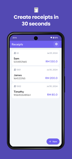 Simplest Receipt Maker Screenshot 0