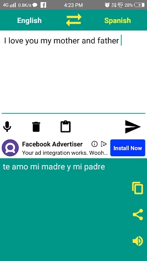 English to Spanish Translator Screenshot 2