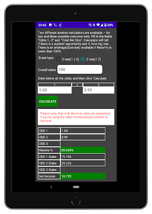 Arbitrage Calculator & Sure Odds Screenshot 3