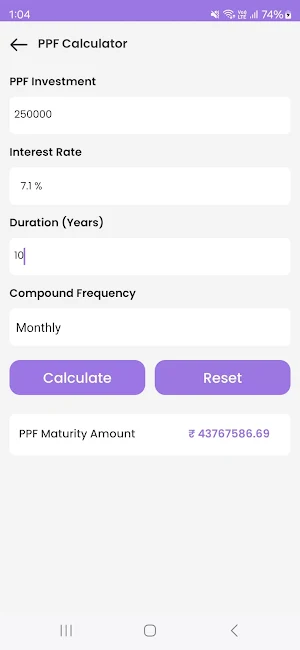 LoanPro - EMI Loan Calculator Screenshot 3