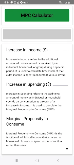 MPC Calculator Screenshot 1