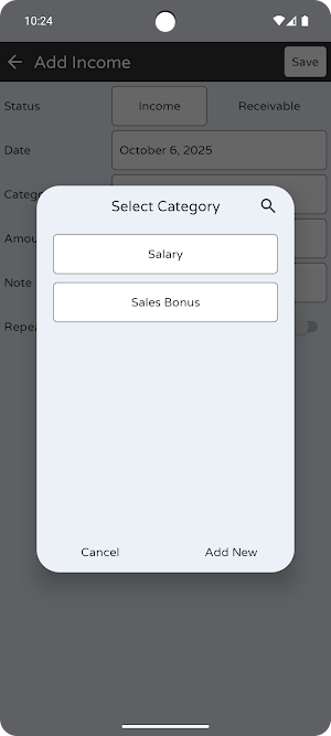 Monetaria - Income and Expense Screenshot 1