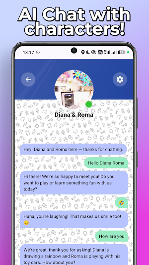 Diana & Roma Fake Call & Chat Screenshot 2