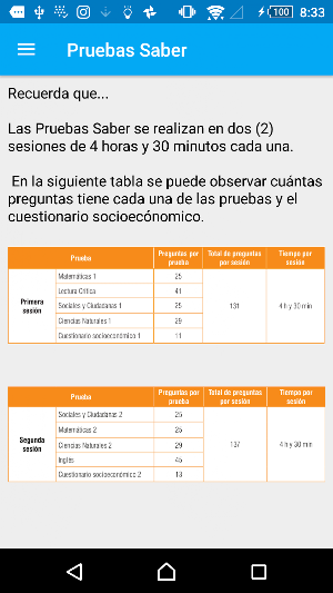 Pruebas Saber Screenshot 2