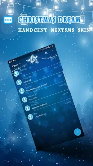Christmas Dream skin 2018 for Handcent Next SMS Screenshot 0