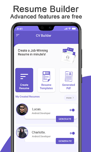 CV Maker App - Resume Builder PDF Template Screenshot 3