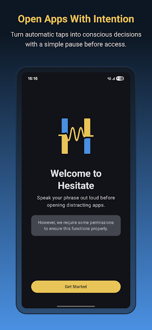 Hesitate: App Lock for Focus Screenshot 0