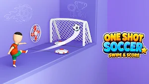 One Shot Soccer: Swipe & Score Screenshot 0