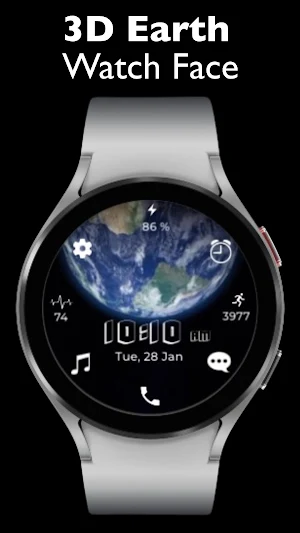 3D Earth Animated - Watch Face Screenshot 1