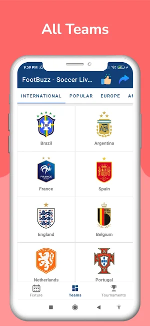 FootBuzz - Soccer Live scores Screenshot 2