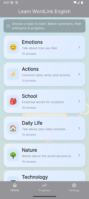 Learn WordLink English Screenshot 1