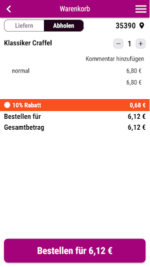 Gießener Lieferdienst Screenshot 2