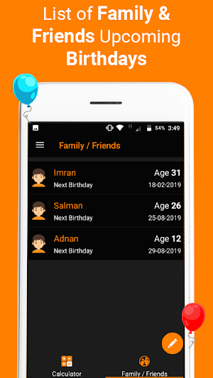 Age Calculator - 🎂 Birthday Calendar & Reminder Screenshot 3
