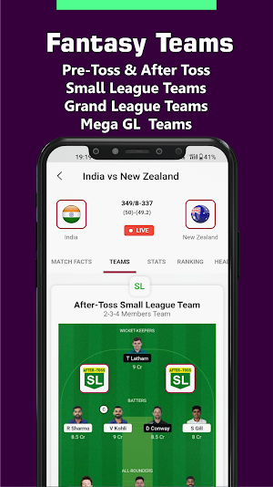 FanBuzz Fantasy Dream Team 11 Screenshot 3