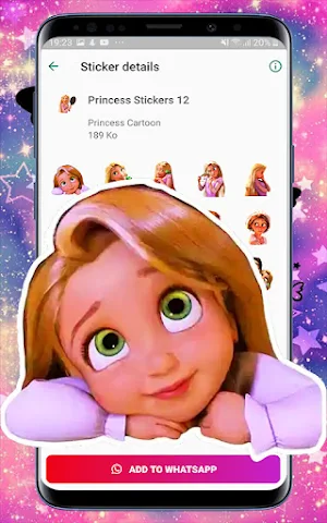 Princess Cartoon Stickers What Screenshot 0