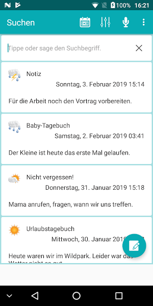 Tagebuch Chronik Journal Screenshot 0