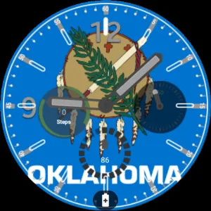 Oklahoma Flag Watchface Screenshot 3