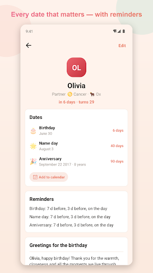 Vitaiko: Birthdays & Holidays Screenshot 3