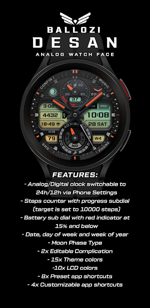 BALLOZI Desan Watch Face Screenshot 1