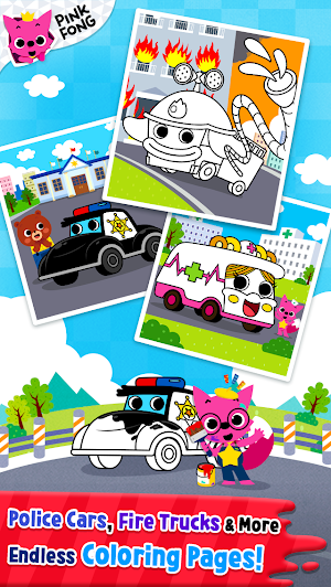Cars Coloring Book PINKFONG Screenshot 0